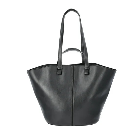 Women's Faux Leather Tulip Tote Handbag